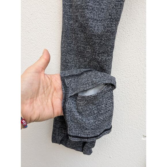 Lululemon Still Mind Tight 28" Interlink Women's Ice Grey Black Size 4 - Picture 13 of 16
